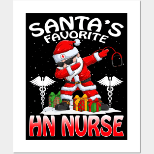 Santas Favorite Hn Nurse Christmas T Shirt Posters and Art